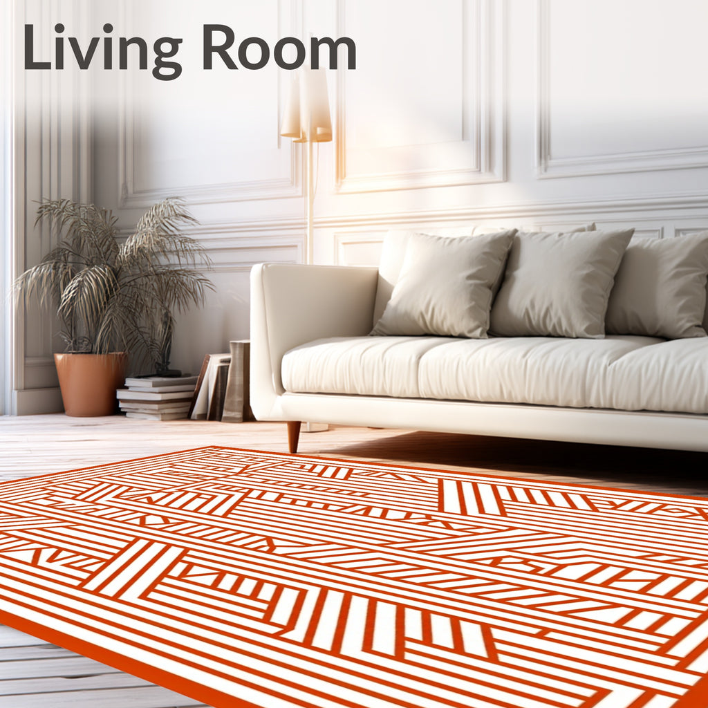 Geometric Branches Pattern Rug