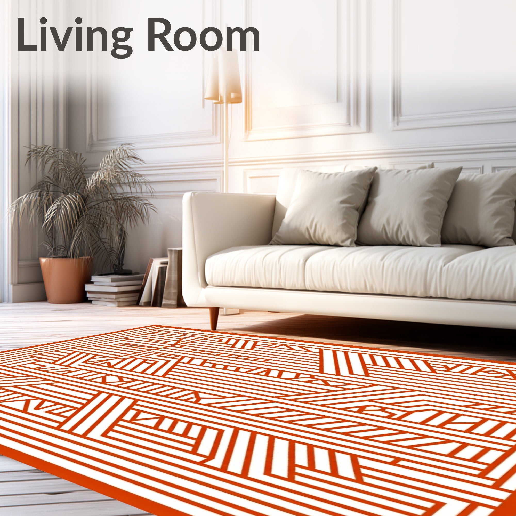 Geometric Branches Pattern Rug