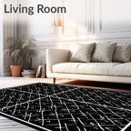Monochromatic Chainlink Pattern Design Rug