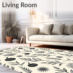 Autumn Pumpkin Leaf Floral Pattern Rug