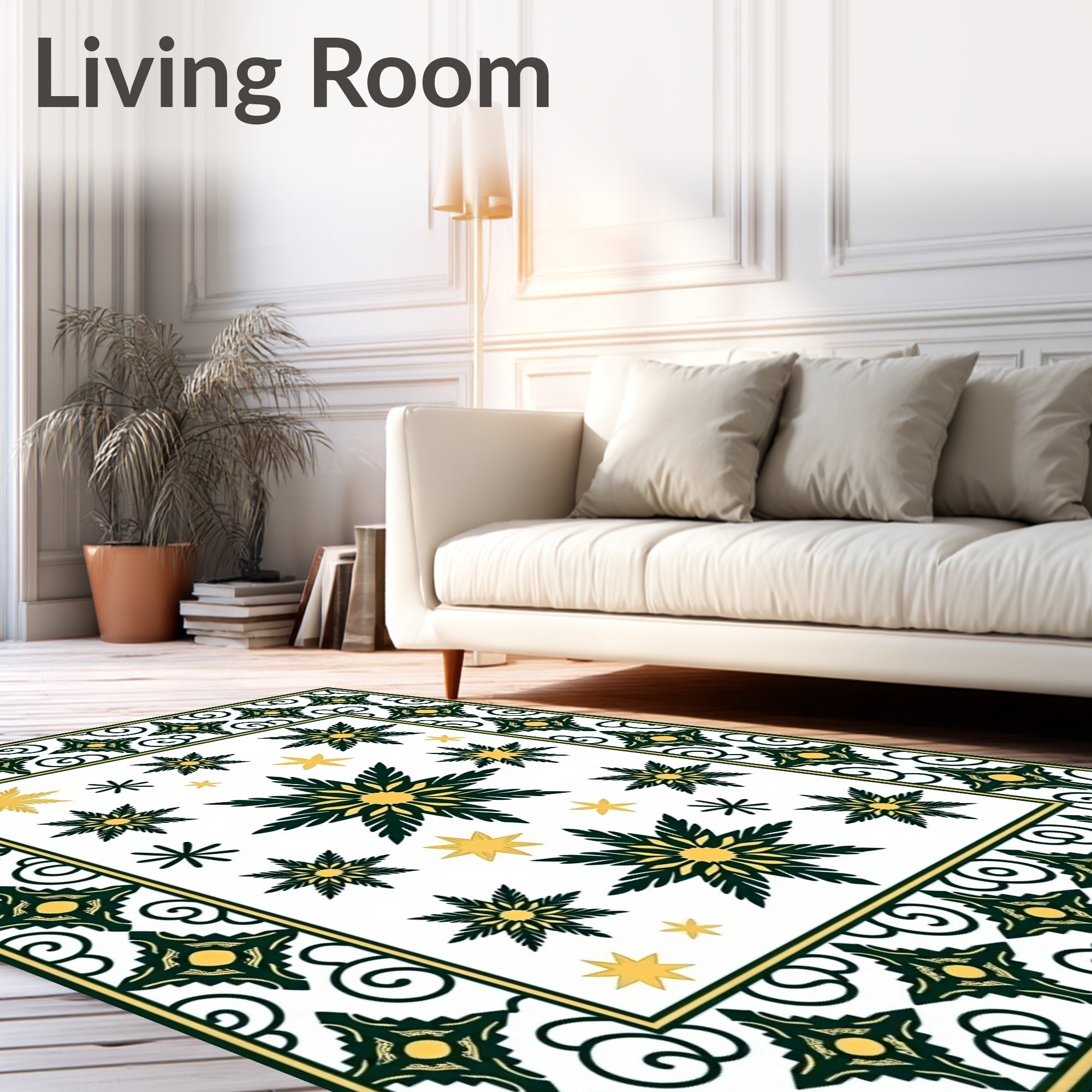 Starflower Art Deco Geometric Pattern Rug