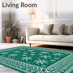 Ornate Snowflake Pattern Design Rug