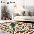 Intricate Floral Vine Pattern Rug