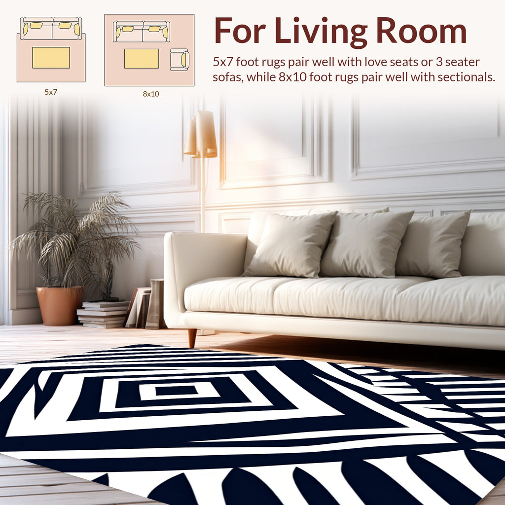 Bold Geometric Abstract Design Rug