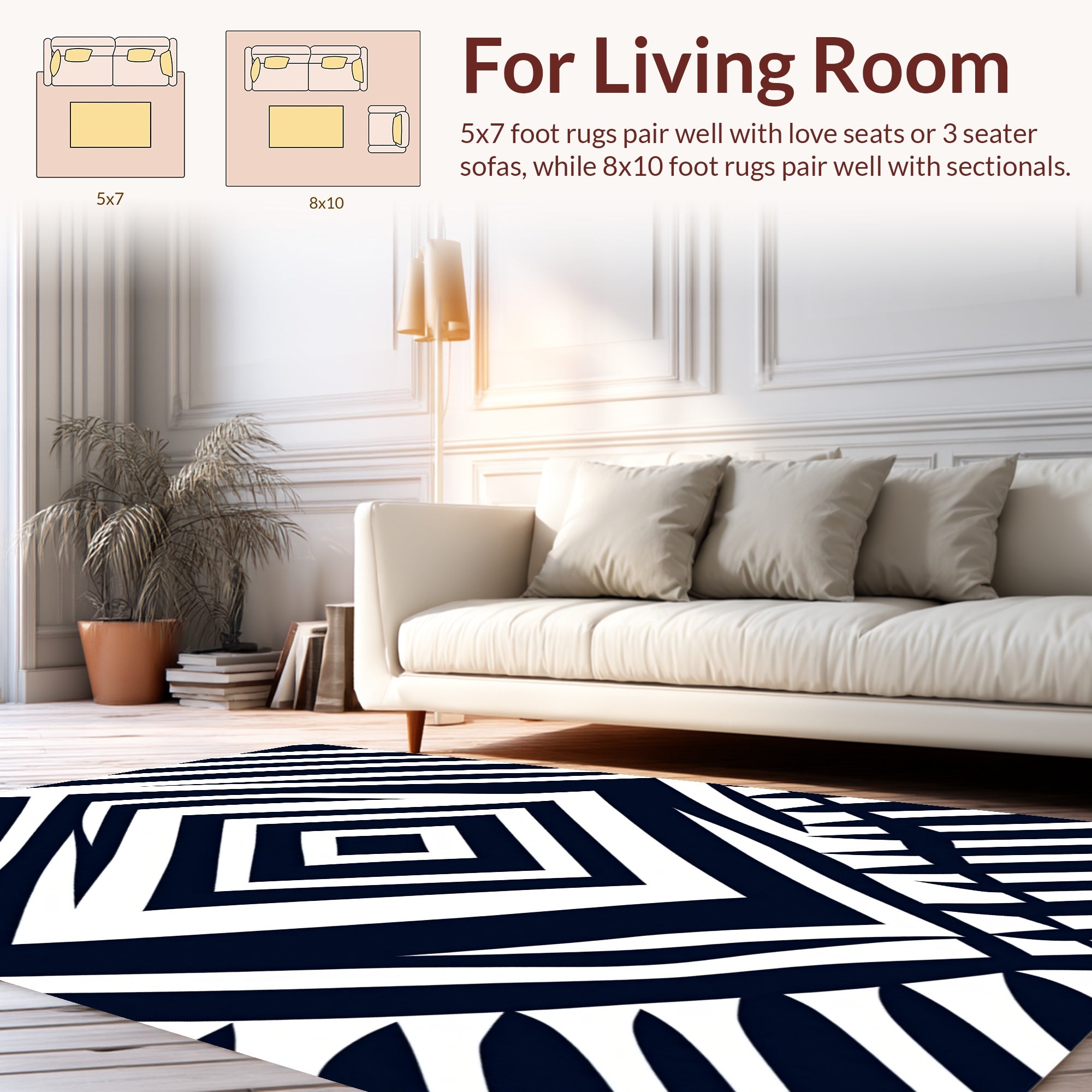 Bold Geometric Abstract Design Rug