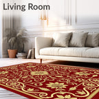 Detailed Floral Vine Embossed Rug