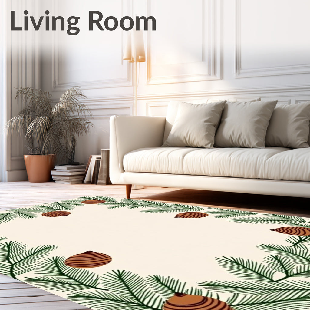 Evergreen Pinecone Pattern Rug