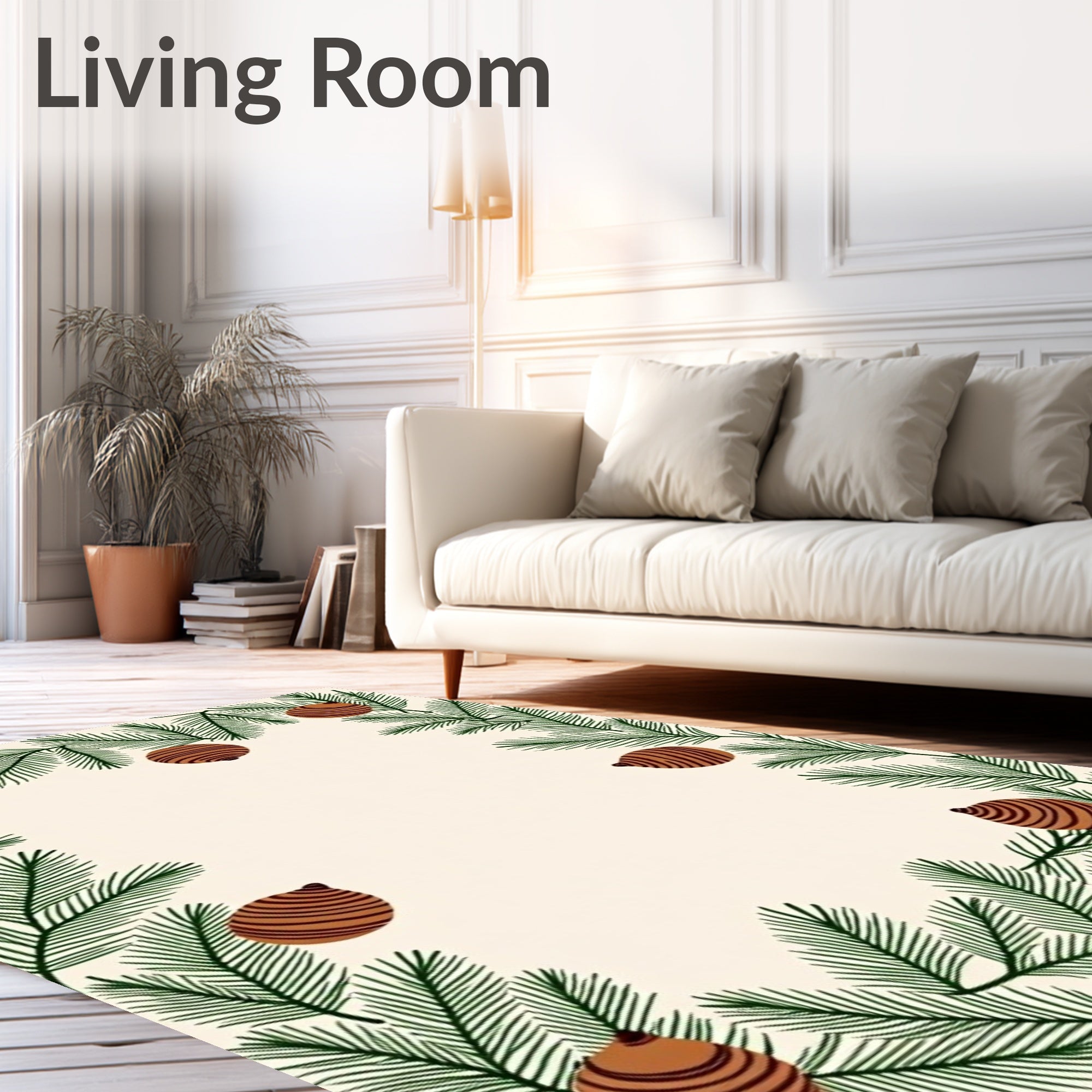 Evergreen Pinecone Pattern Rug