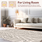 Natural Leaf Line Art Pattern Rug