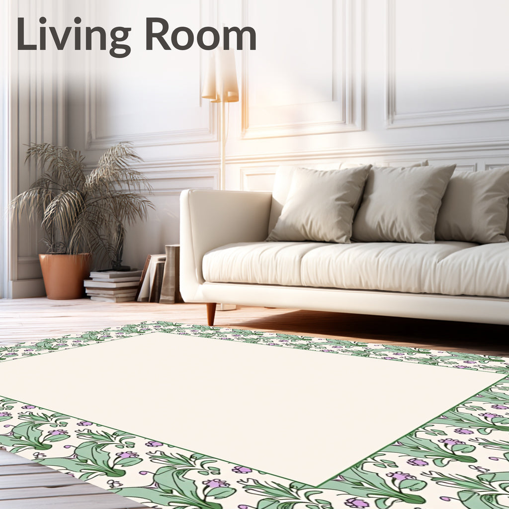 Art Nouveau Floral Pattern Rug