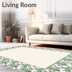 Art Nouveau Floral Pattern Rug