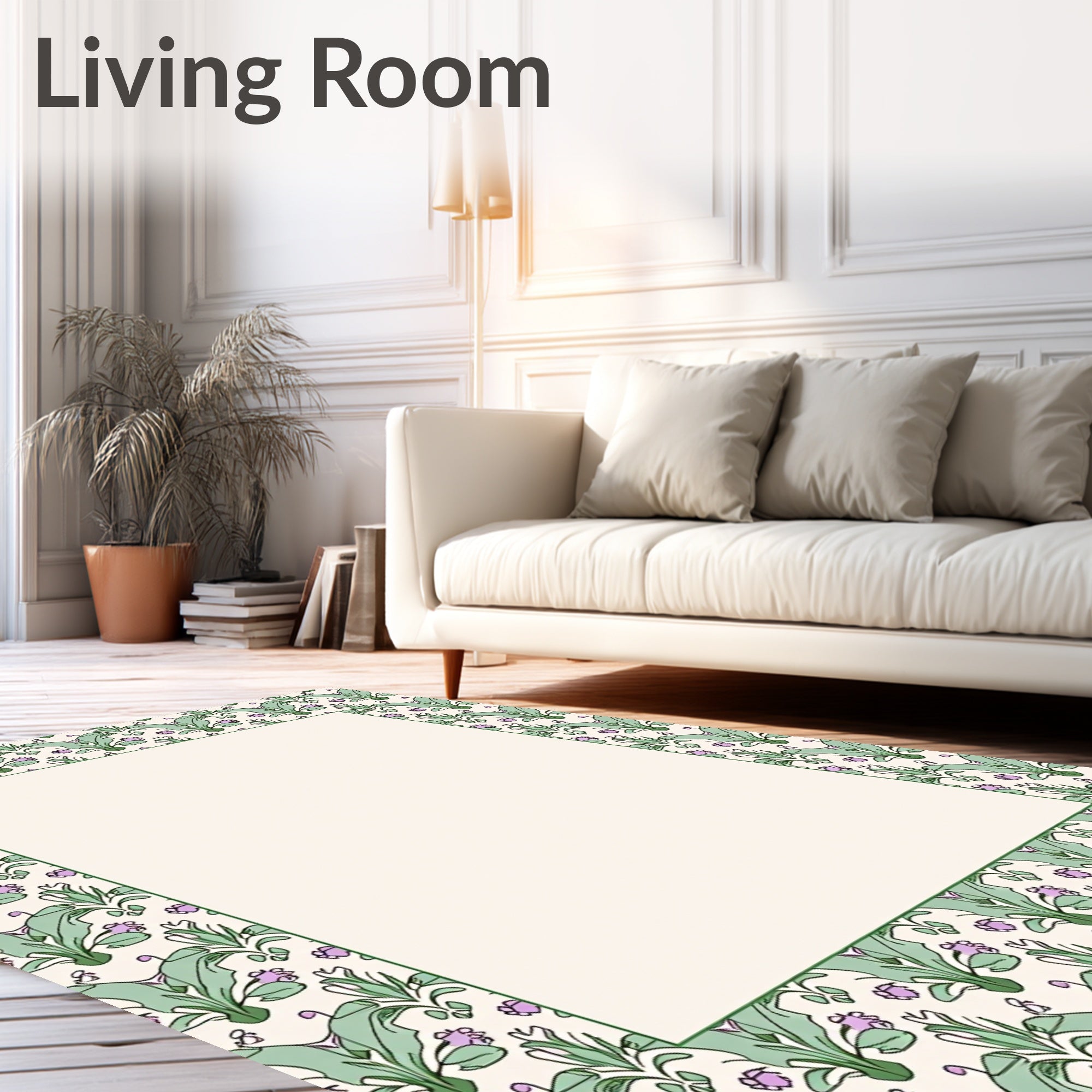 Art Nouveau Floral Pattern Rug