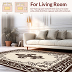 Ornate Fleur de Lis Border Design Rug