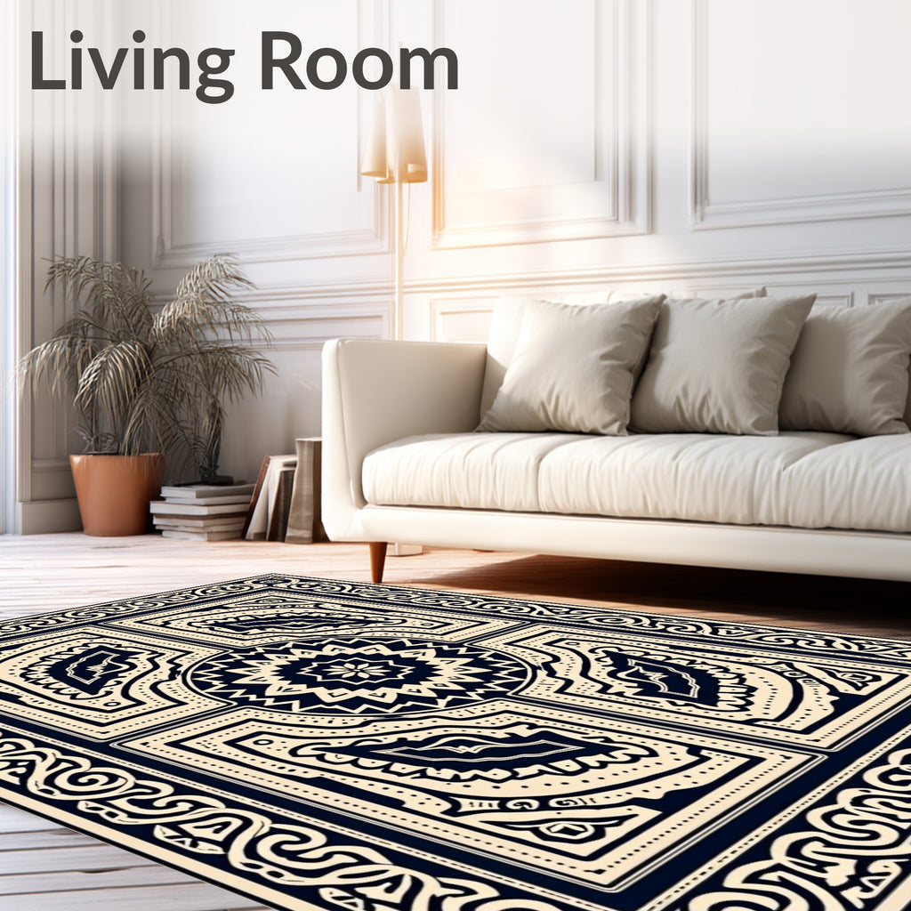 Intricate Geometric Patterned Rug