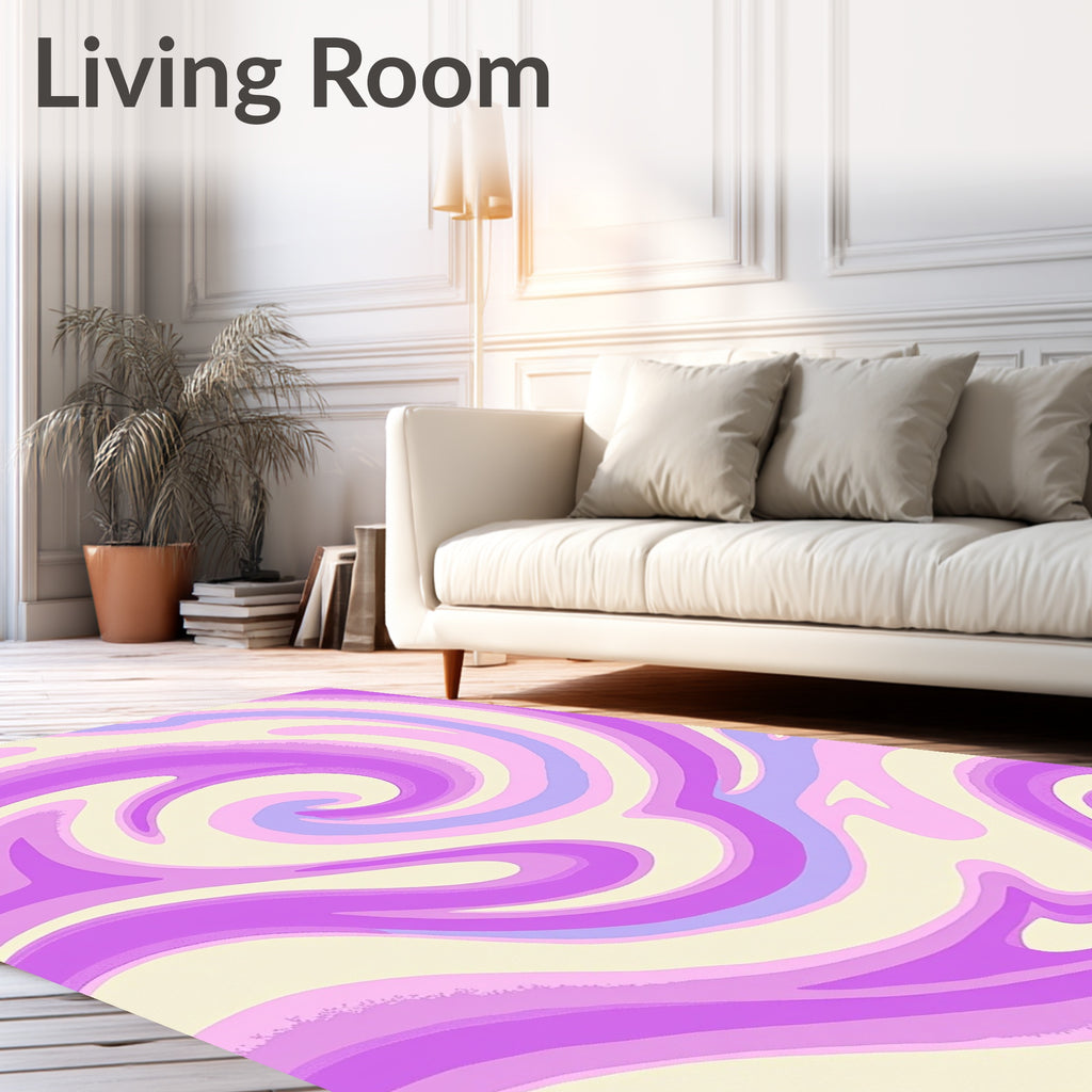 Pastel Swirl Pattern Rug