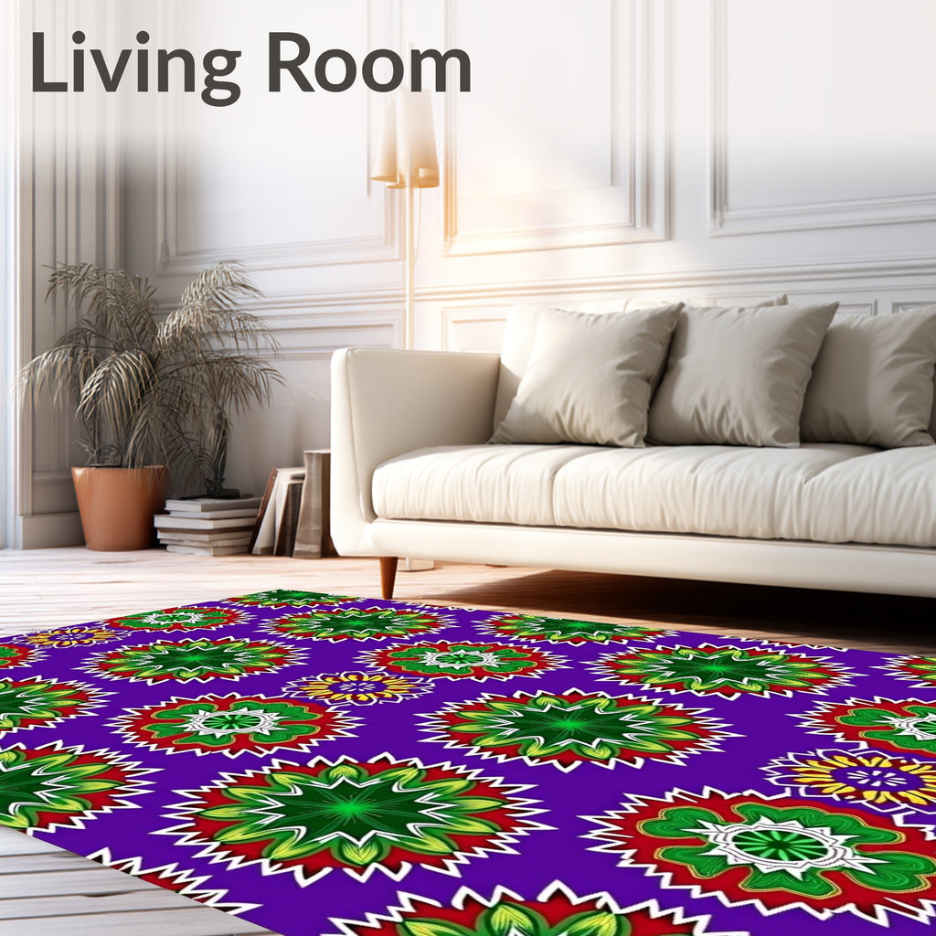 Vibrant Mandala Patterned Rug