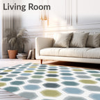 Geometric Hexagon Pattern Rug