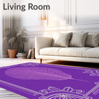 Bold Feather Geometric Pattern Rug