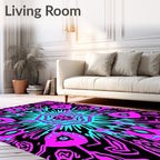 Psychedelic Abstract Kaleidoscope Design Rug