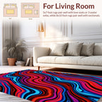 Vibrant Flowing Abstract Pattern Rug