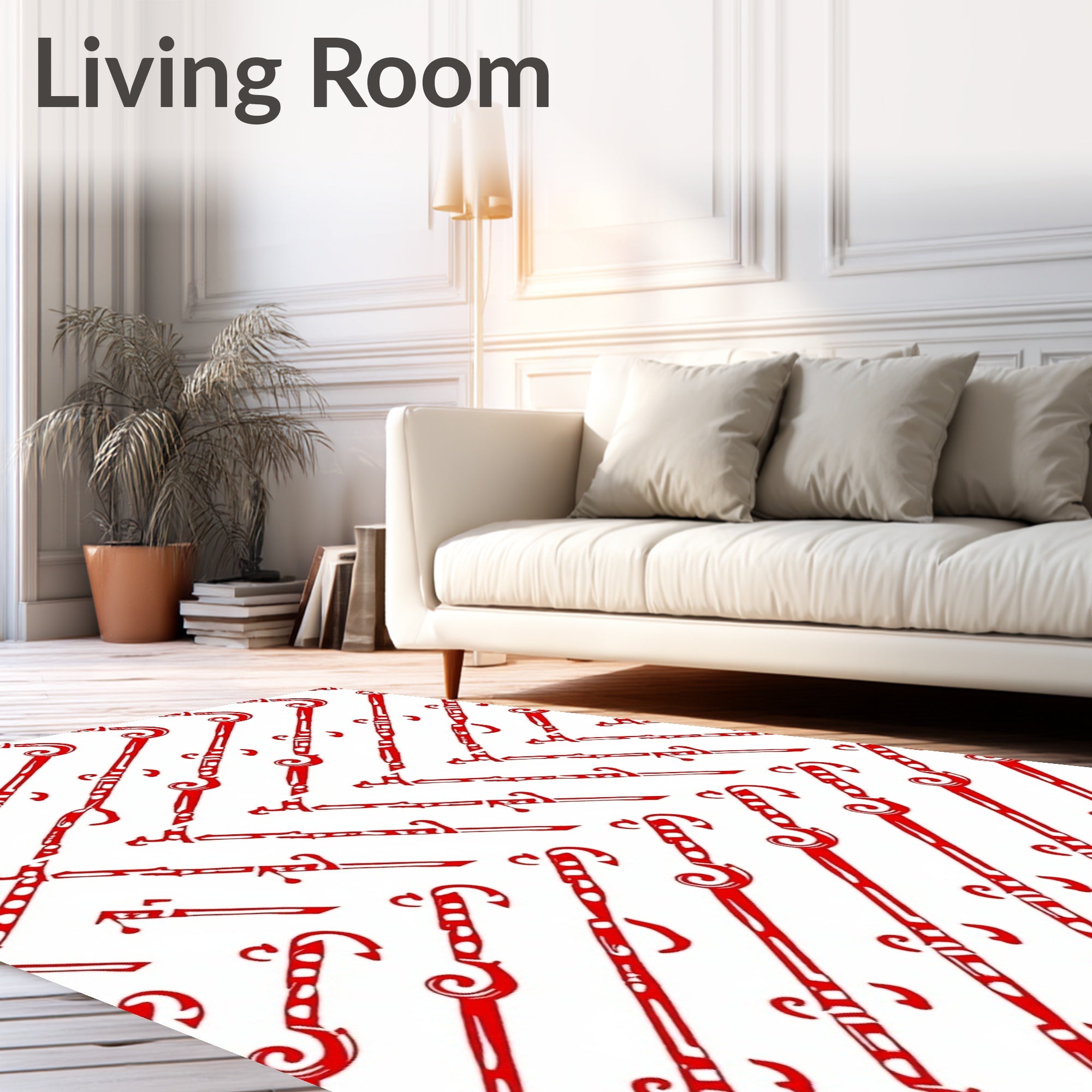Crimson Flute Diagonal Repeat Rug