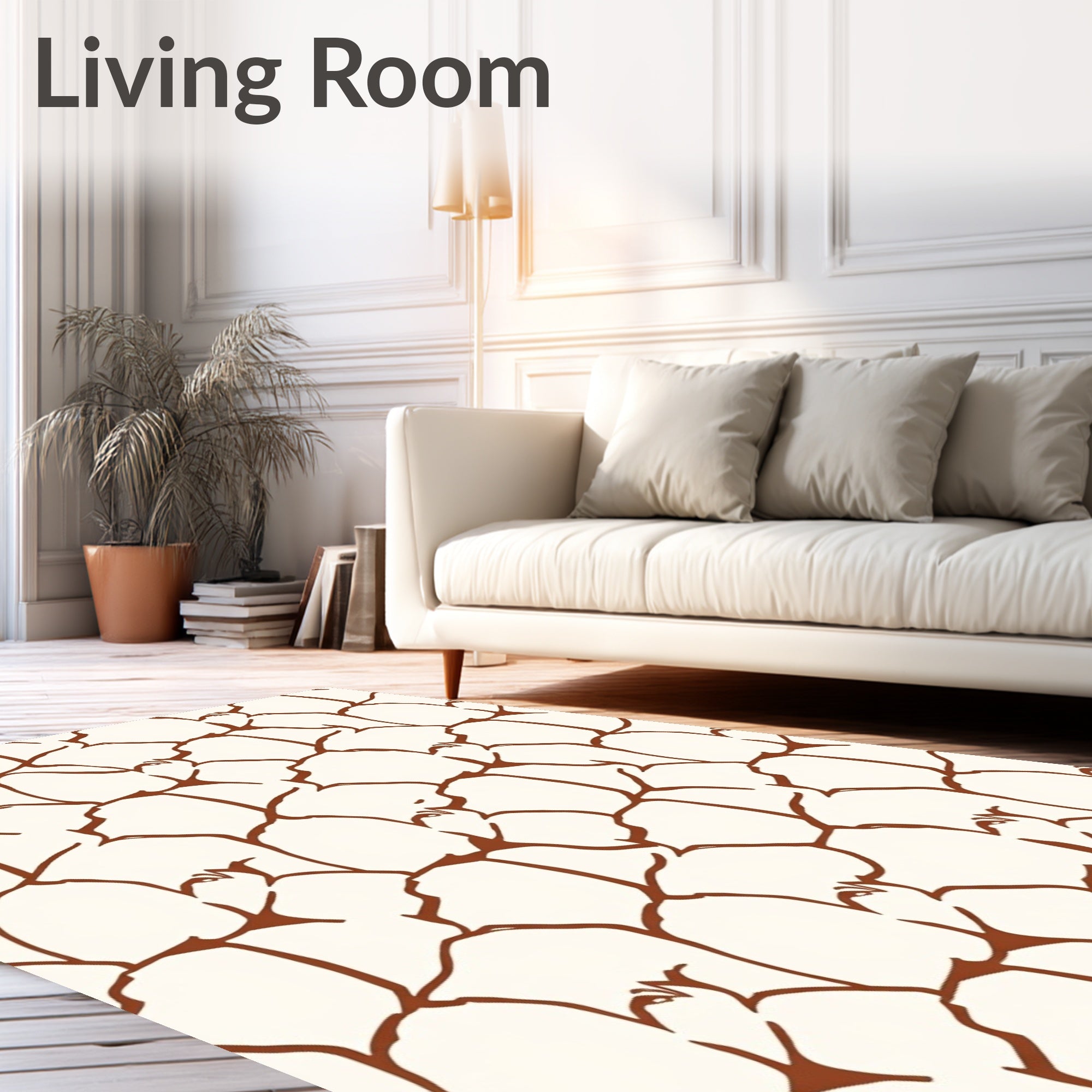 Organic Stone Patterned Design Rug