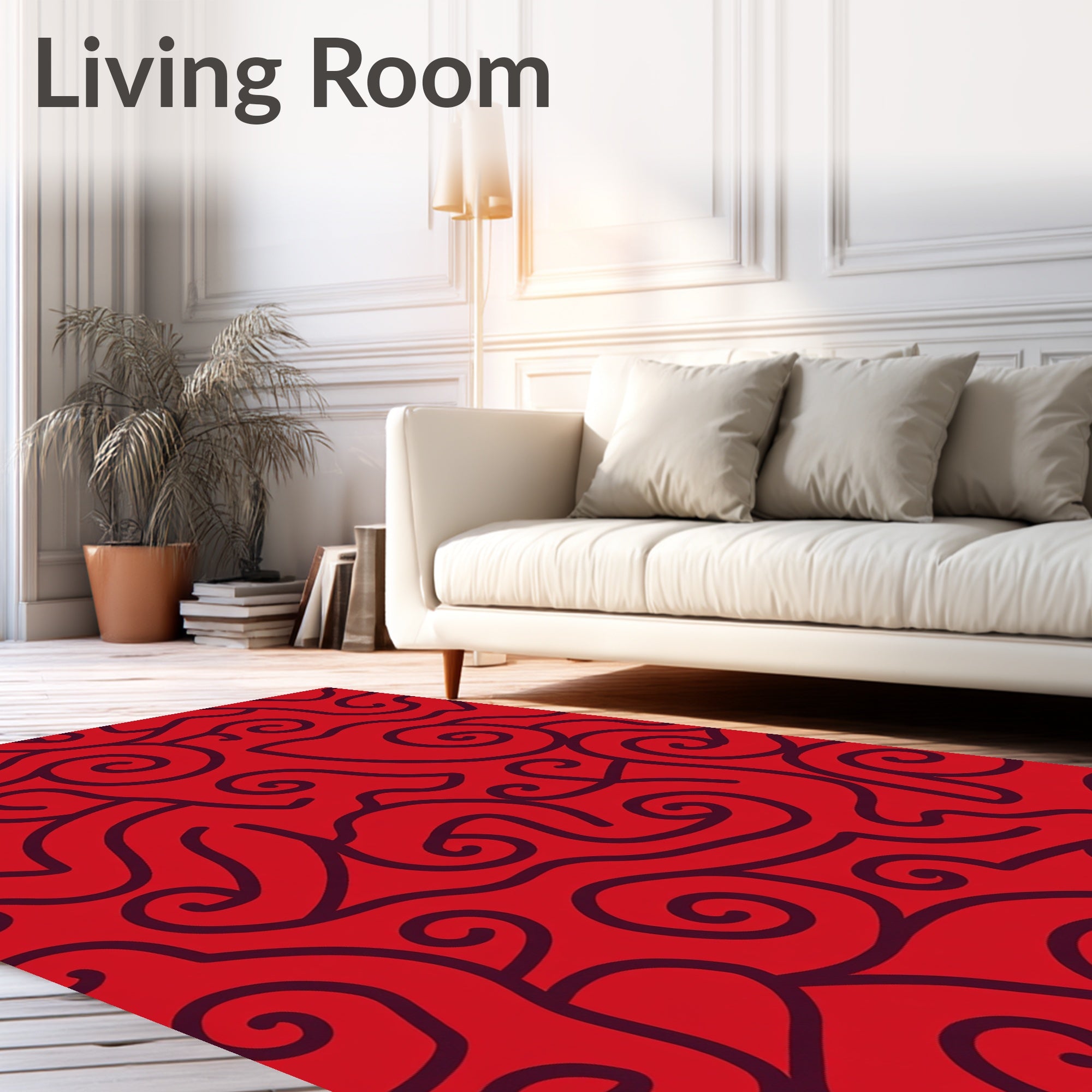 Bold Swirls Abstract Pattern Rug