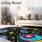 Groovy Swirls Abstract Pattern Rug