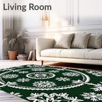 Foliate Snowflake Traditional Pattern Rug
