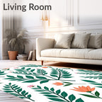 Whimsical Botanical Design Rug
