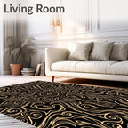 Intricate Swirls Lines Pattern Rug