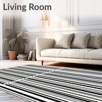Bold Vertical Stripe Pattern Rug