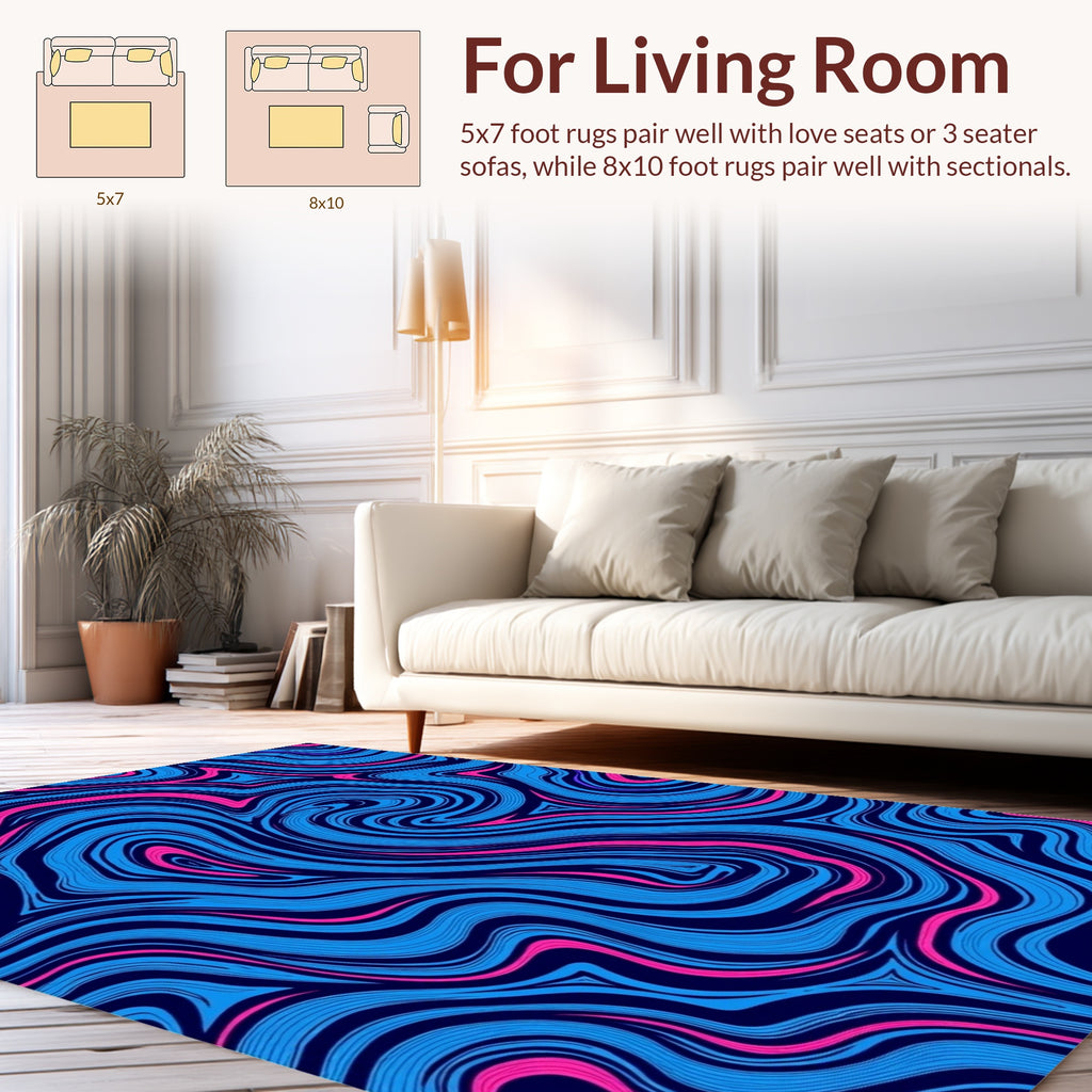 Vivid Swirl Abstraction Rug
