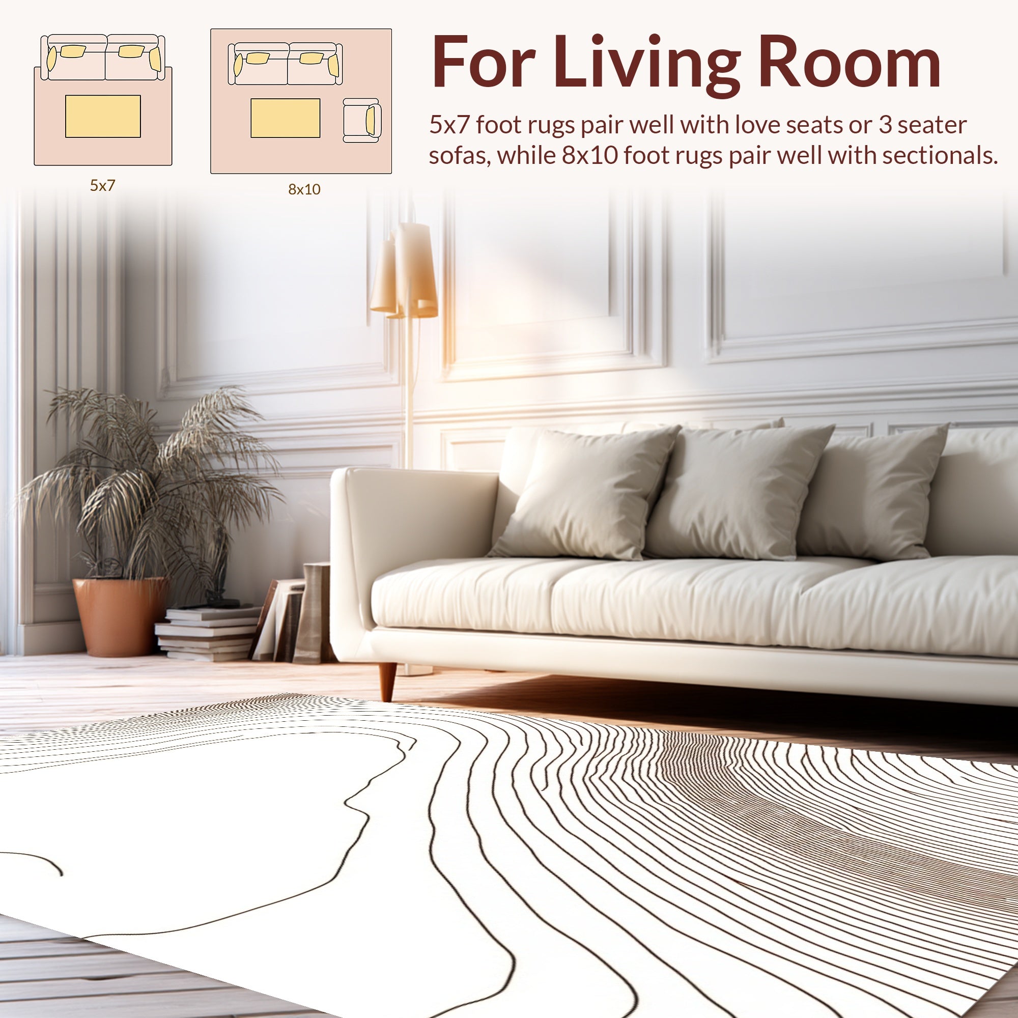 Contour Line Map Abstract Rug