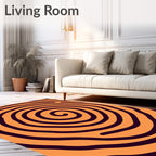 Orange and Purple Swirl Patternctrl63 Rug