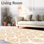 Neutral Diamond Lace Composition Rug