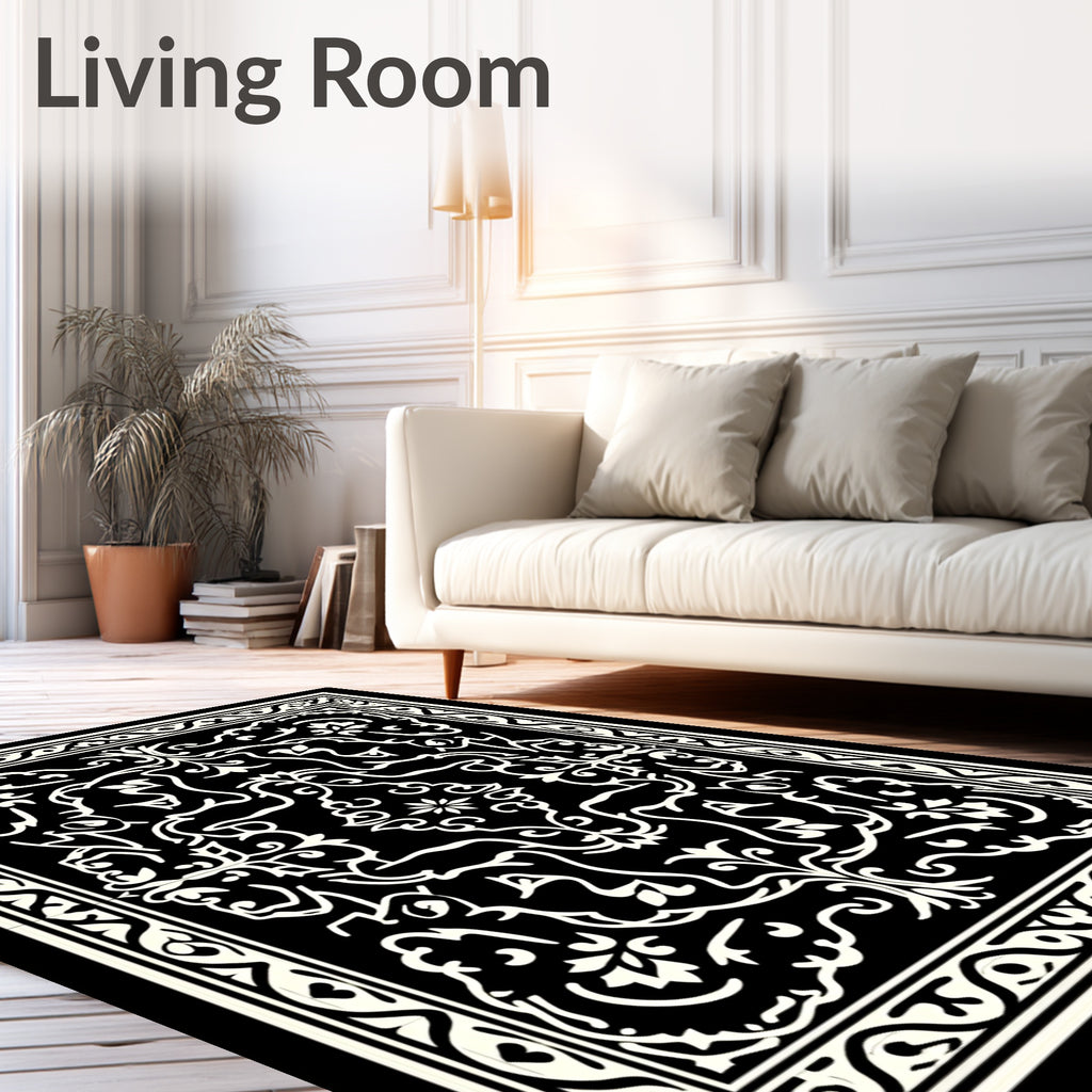 Ornate Scrollwork Delightful Pattern Rug