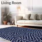Geometric Labyrinth Pattern Rug