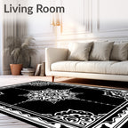 Intricate Floral Mandala Pattern Rug