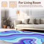 Ethereal Blue Purple Agate Pattern Rug