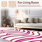 Bright Fuchsia Wave Pattern Rug