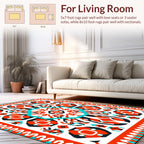 Bold Geometric Tribal Pattern Rug