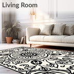 Vintage Floral Mandala Pattern Rug