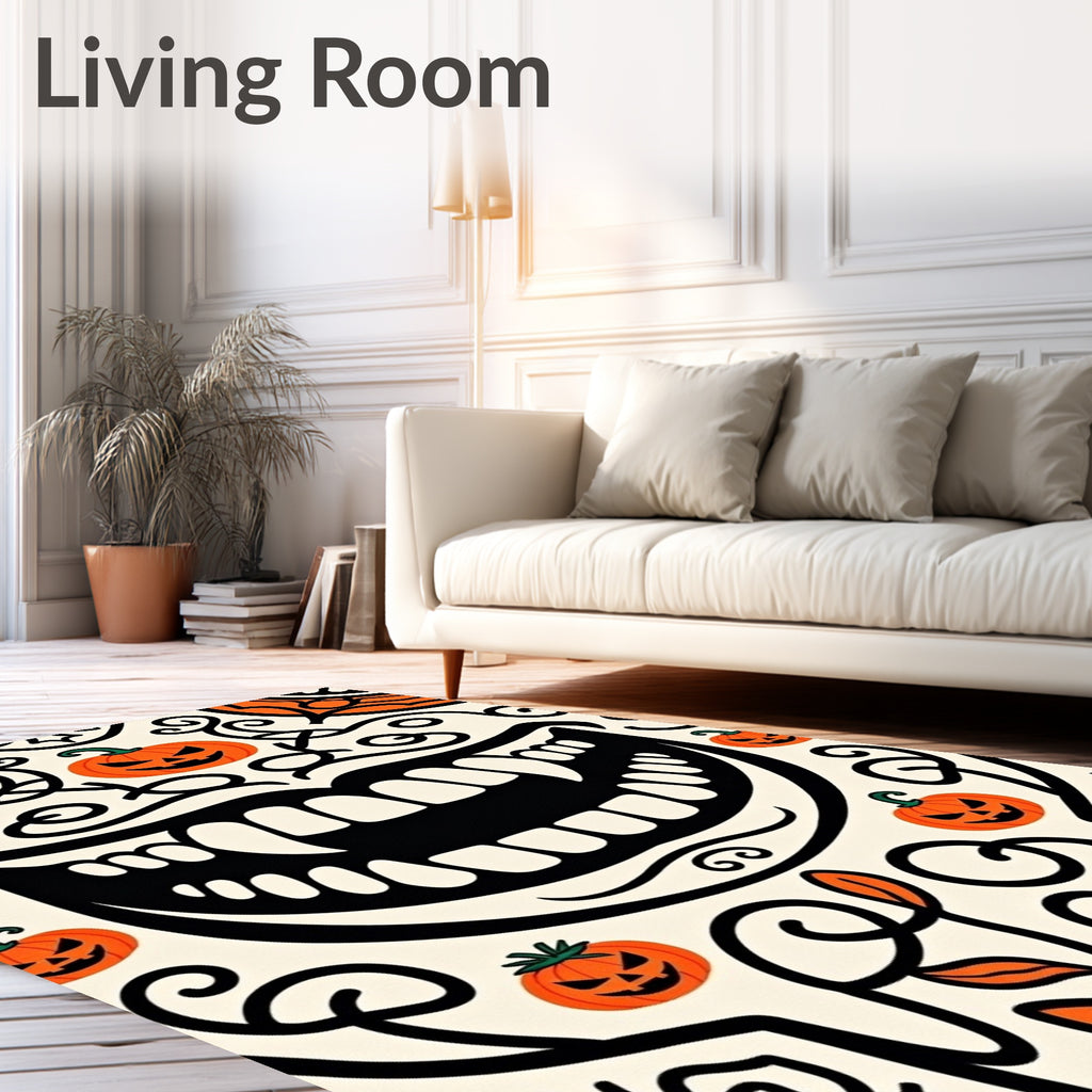 Spooky Jack o Lantern Smile Rug
