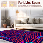 Bold Maze Pattern Geometric Design Rug