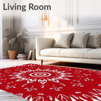 Radiant Floral Mandala Pattern Rug
