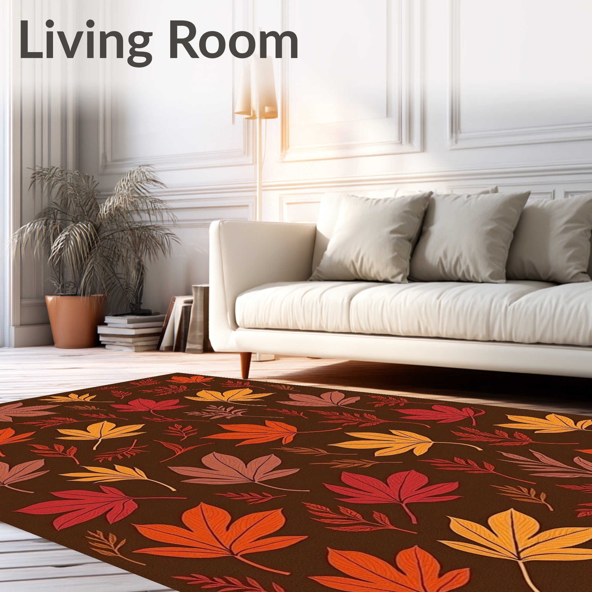 Autumn Leaves Pattern Rug