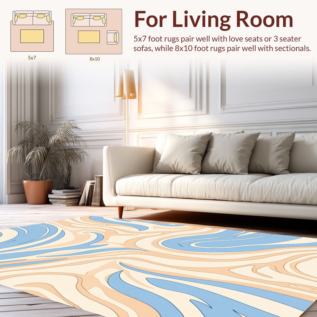 Abstract Swirl Pattern Rug