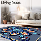 Vibrant Floral Mandala Art Rug