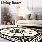 Mandala With Ornate Border Design Rug